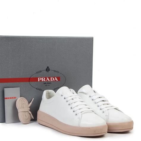 prada linea rossa leather grip-strap sneakers white|Prada linea rossa ps 01xs.